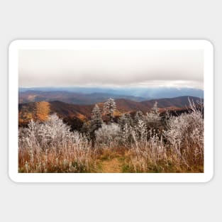 Frosted Autumn Smoky Mountains Sticker